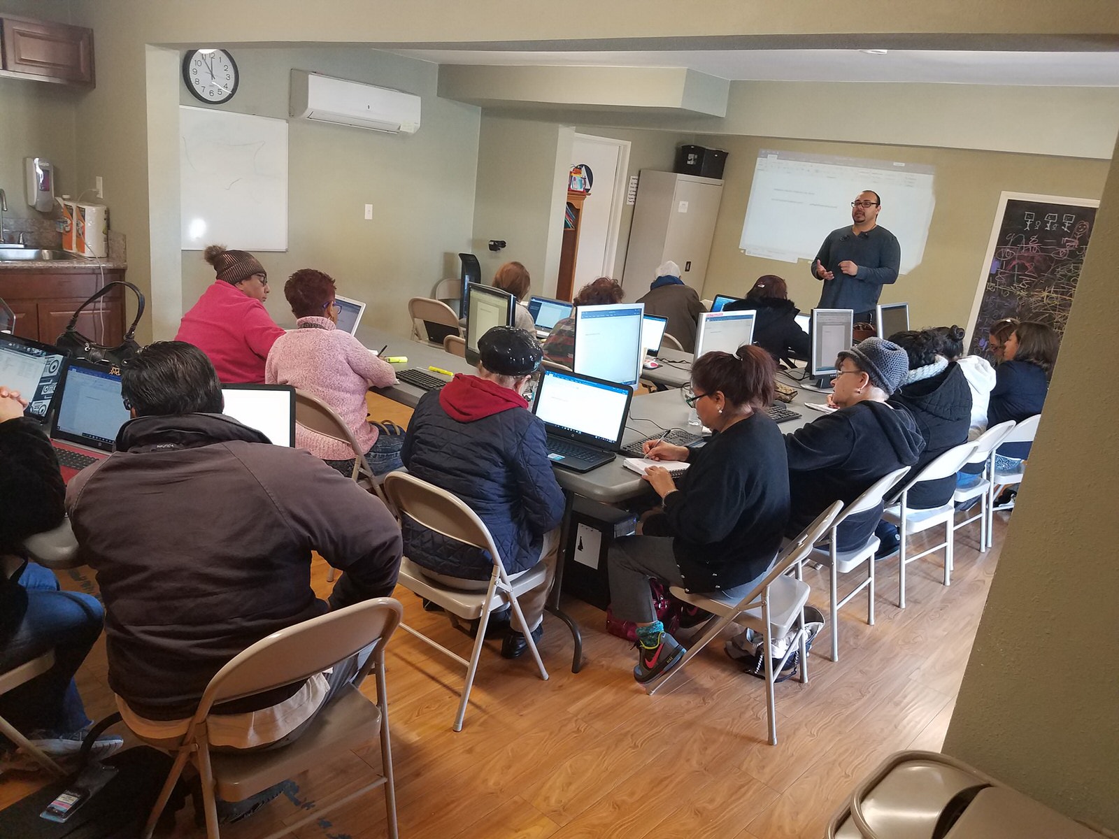 People attending Computer Class